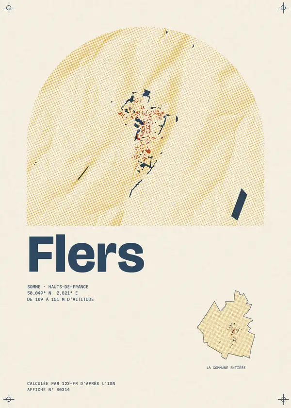 Affiche de Flers, calculée par 123-fr d'après l'IGN