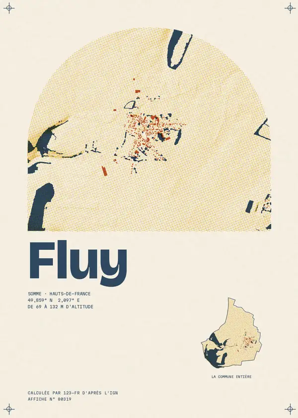 Affiche de Fluy, calculée par 123-fr d'après l'IGN