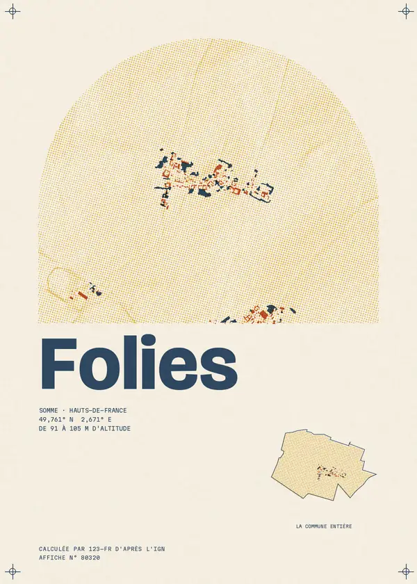 Affiche de Folies, calculée par 123-fr d'après l'IGN
