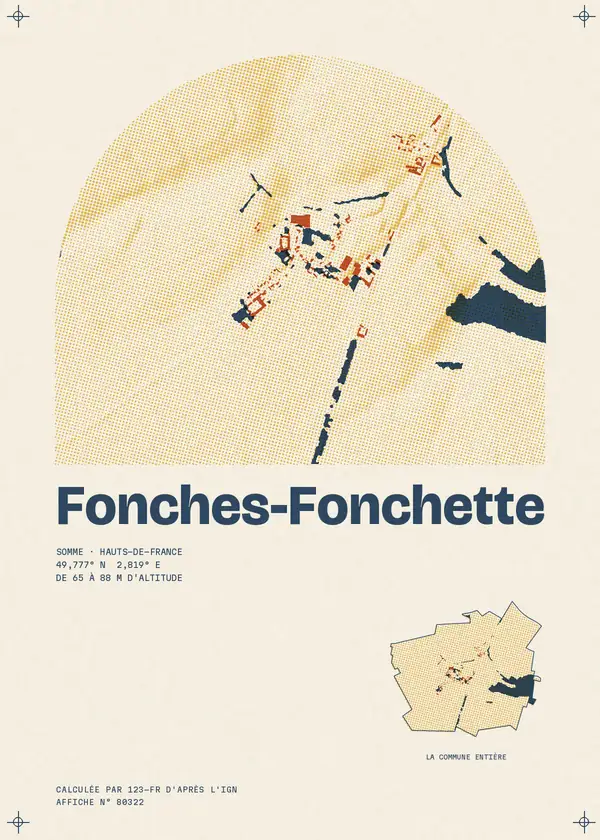 Affiche de Fonches-Fonchette, calculée par 123-fr d'après l'IGN