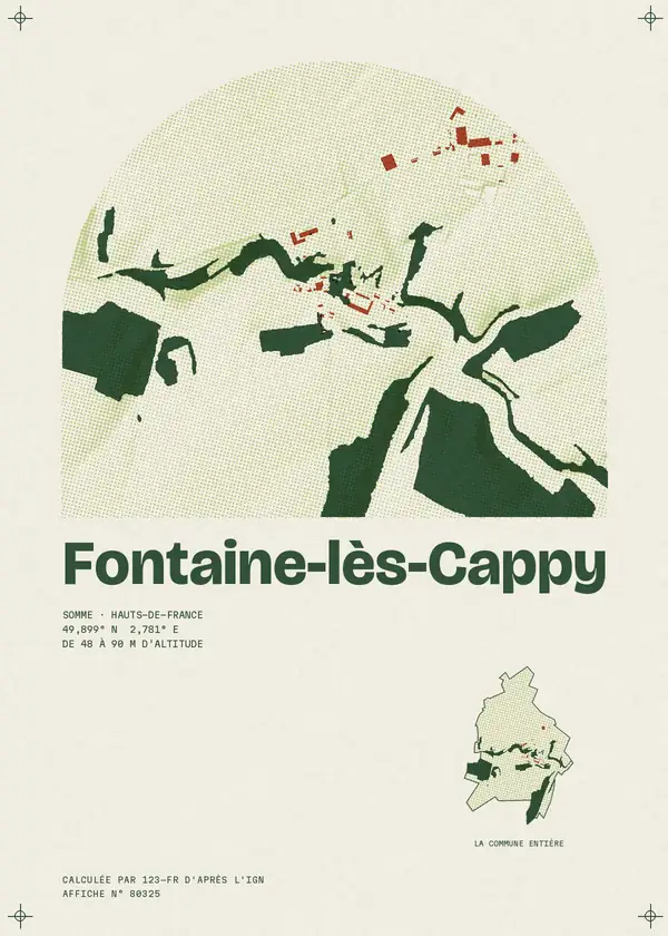Affiche de Fontaine-lès-Cappy, calculée par 123-fr d'après l'IGN