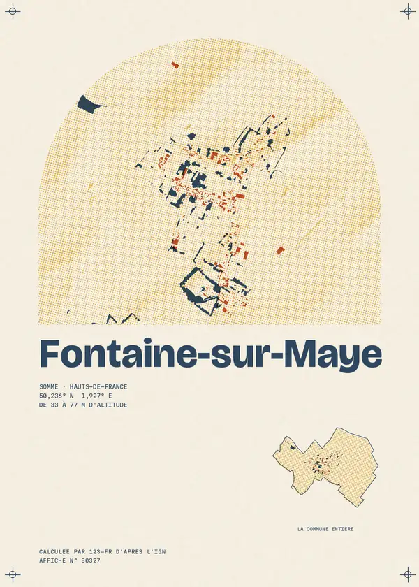 Affiche de Fontaine-sur-Maye, calculée par 123-fr d'après l'IGN