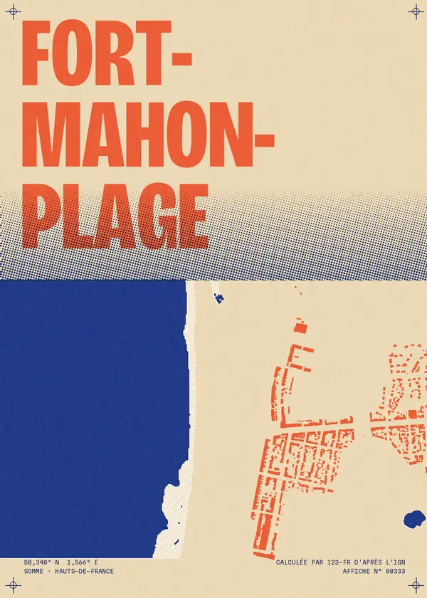 Affiche de Fort-Mahon-Plage, calculée par 123-fr d'après l'IGN