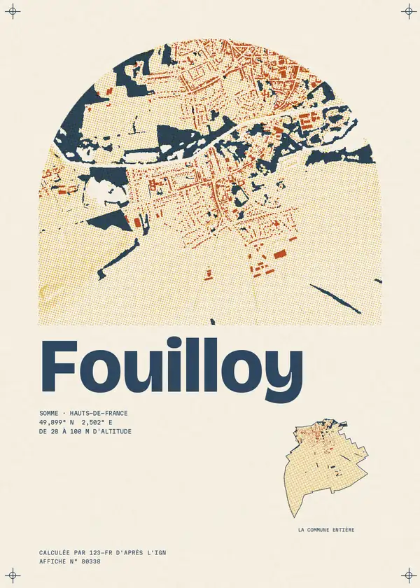 Affiche de Fouilloy, calculée par 123-fr d'après l'IGN