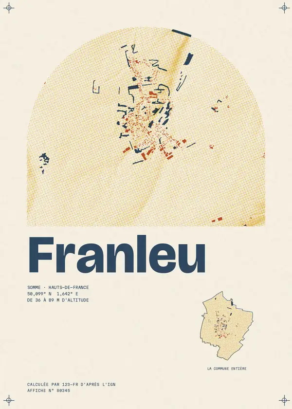 Affiche de Franleu, calculée par 123-fr d'après l'IGN