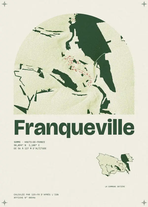 Affiche de Franqueville, calculée par 123-fr d'après l'IGN