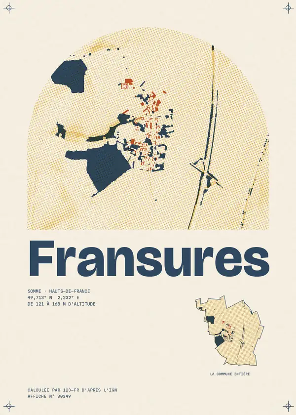 Affiche de Fransures, calculée par 123-fr d'après l'IGN