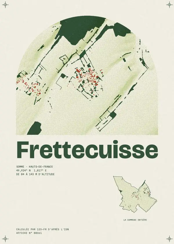 Affiche de Frettecuisse, calculée par 123-fr d'après l'IGN
