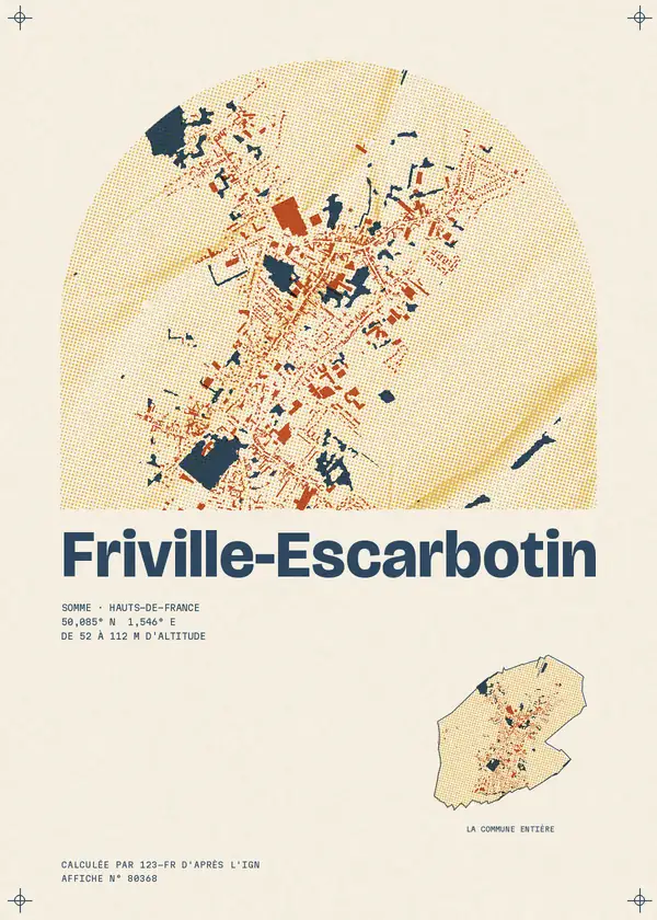 Affiche de Friville-Escarbotin, calculée par 123-fr d'après l'IGN