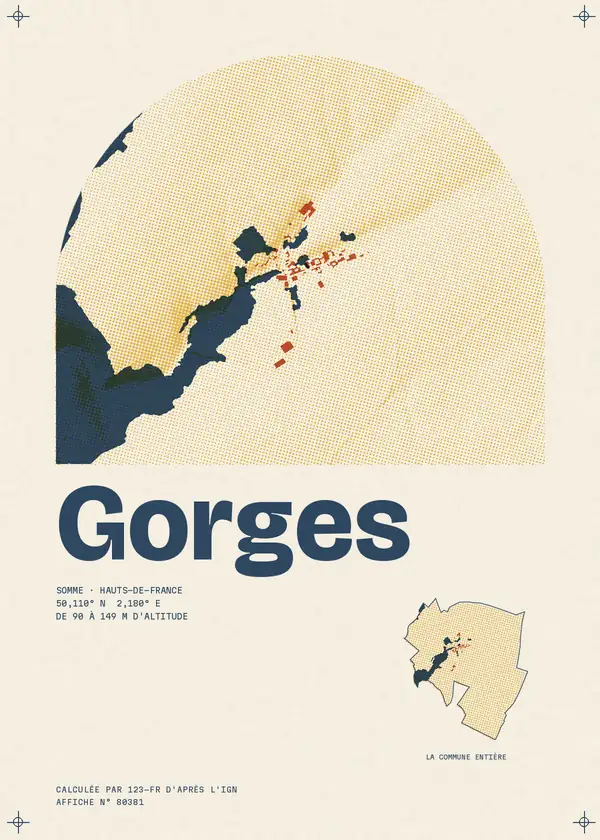 Affiche de Gorges, calculée par 123-fr d'après l'IGN