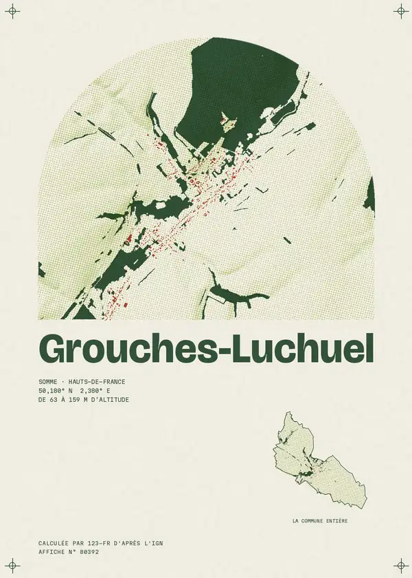 Affiche de Grouches-Luchuel, calculée par 123-fr d'après l'IGN