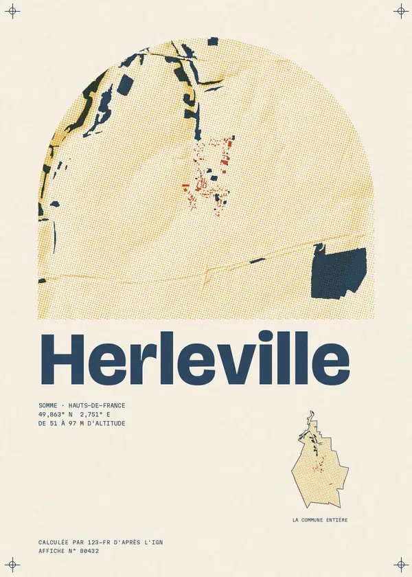 Affiche de Herleville, calculée par 123-fr d'après l'IGN