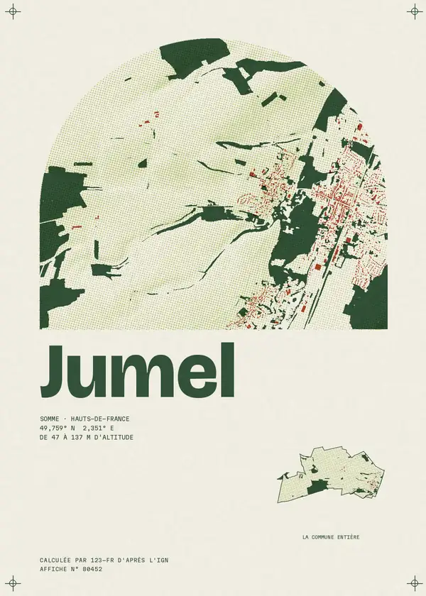 Affiche de Jumel, calculée par 123-fr d'après l'IGN