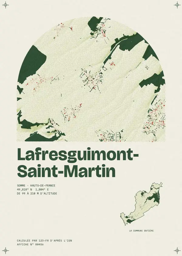 Affiche de Lafresguimont-Saint-Martin, calculée par 123-fr d'après l'IGN