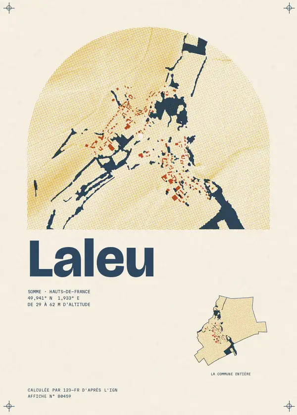 Affiche de Laleu, calculée par 123-fr d'après l'IGN