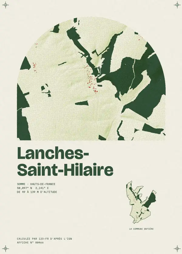 Affiche de Lanches-Saint-Hilaire, calculée par 123-fr d'après l'IGN