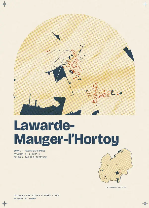 Affiche de Lawarde-Mauger-l'Hortoy, calculée par 123-fr d'après l'IGN