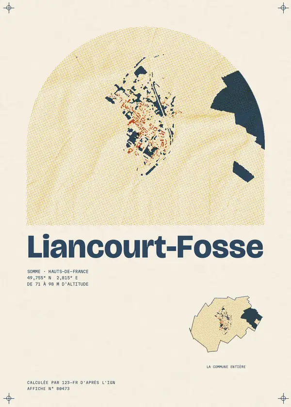 Affiche de Liancourt-Fosse, calculée par 123-fr d'après l'IGN