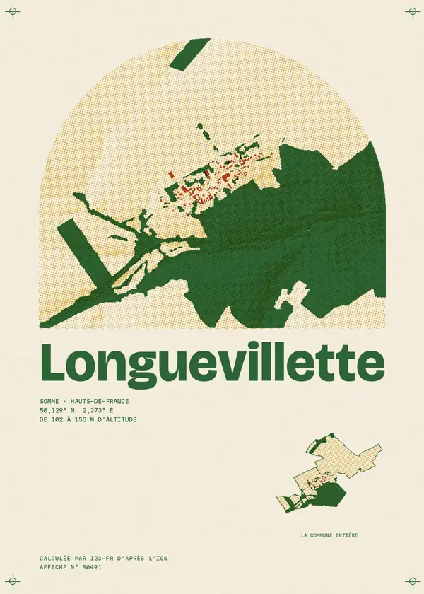 Affiche de Longuevillette, calculée par 123-fr d'après l'IGN