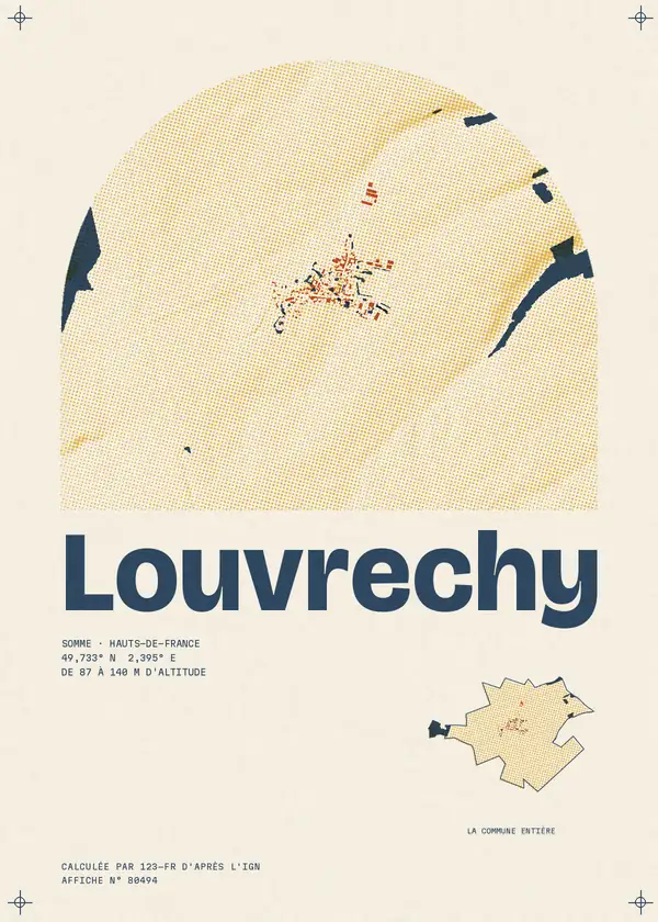 Affiche de Louvrechy, calculée par 123-fr d'après l'IGN