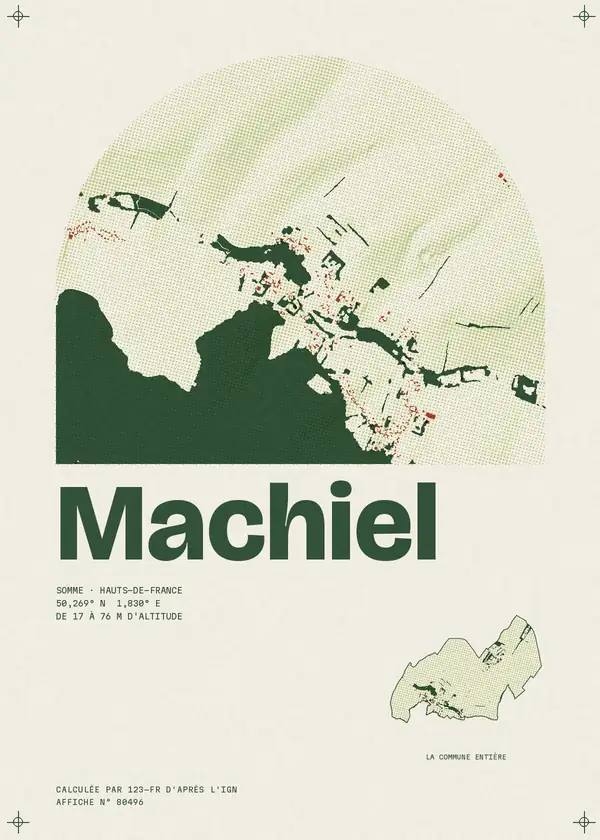Affiche de Machiel, calculée par 123-fr d'après l'IGN