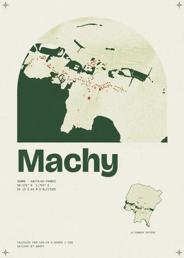 Affiche de Machy, calculée par 123-fr d'après l'IGN