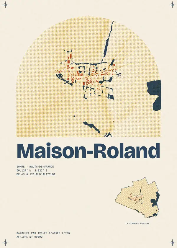 Affiche de Maison-Roland, calculée par 123-fr d'après l'IGN