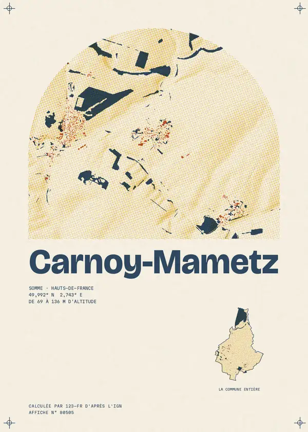 Affiche de Carnoy-Mametz, calculée par 123-fr d'après l'IGN