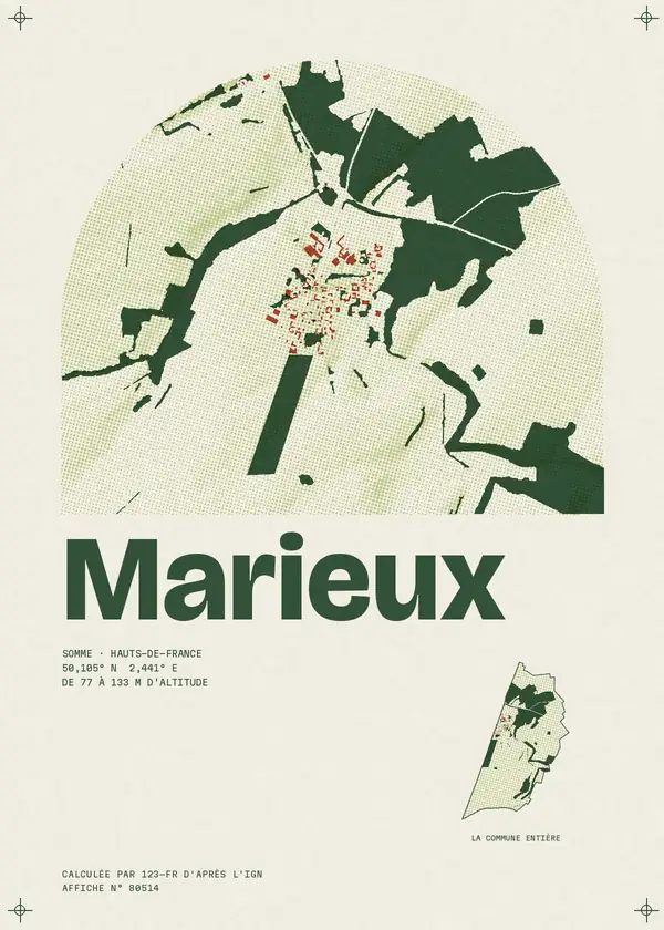 Affiche de Marieux, calculée par 123-fr d'après l'IGN