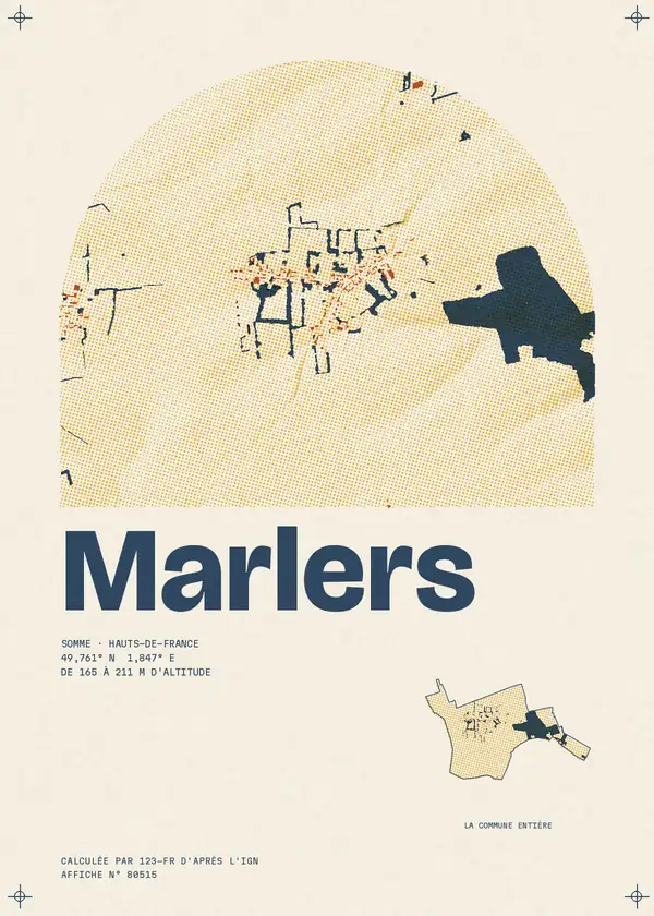 Affiche de Marlers, calculée par 123-fr d'après l'IGN