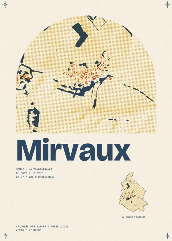 Affiche de Mirvaux, calculée par 123-fr d'après l'IGN
