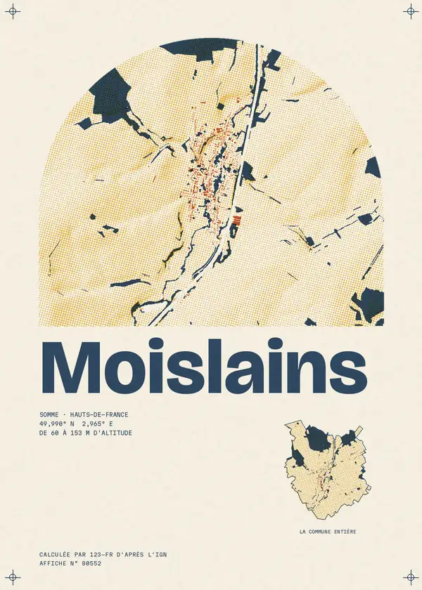 Affiche de Moislains, calculée par 123-fr d'après l'IGN