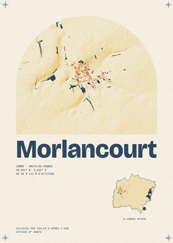 Affiche de Morlancourt, calculée par 123-fr d'après l'IGN