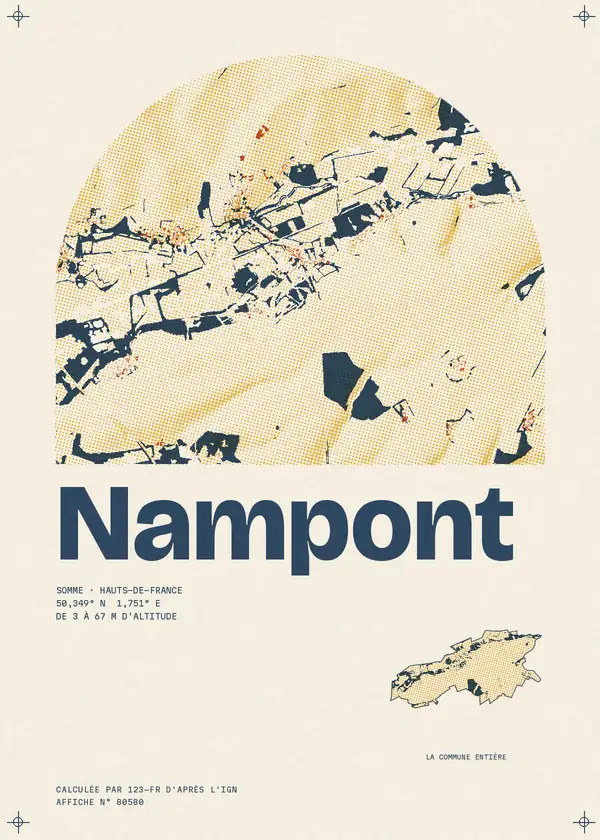 Affiche de Nampont, calculée par 123-fr d'après l'IGN
