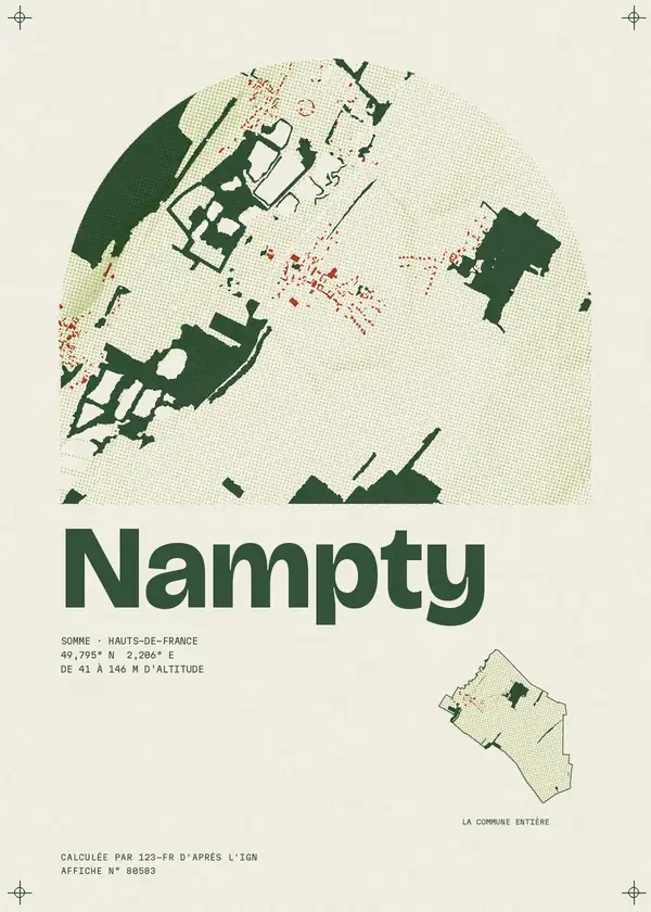 Affiche de Nampty, calculée par 123-fr d'après l'IGN