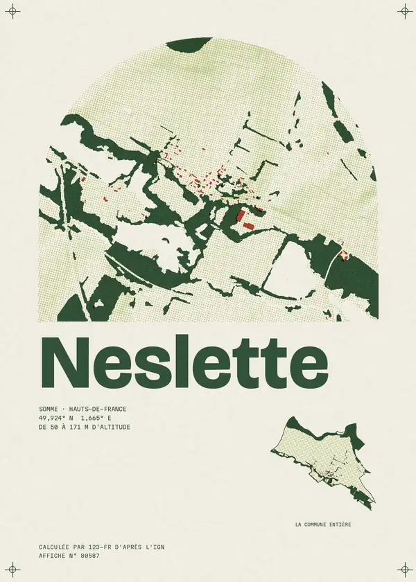 Affiche de Neslette, calculée par 123-fr d'après l'IGN