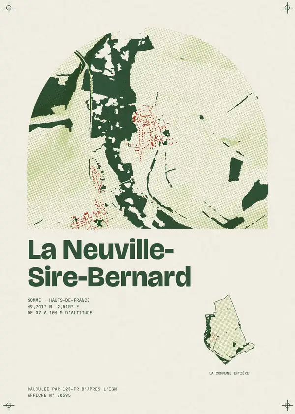 Affiche de La Neuville-Sire-Bernard, calculée par 123-fr d'après l'IGN