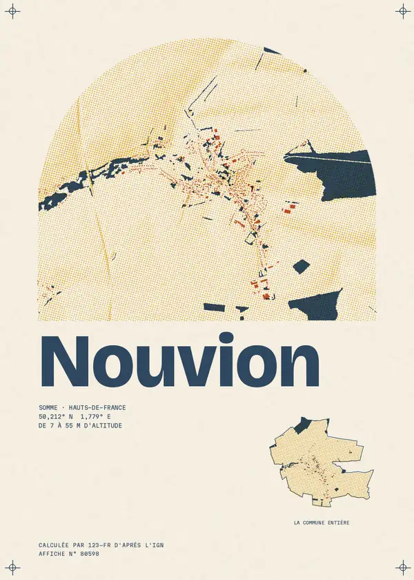 Affiche de Nouvion, calculée par 123-fr d'après l'IGN
