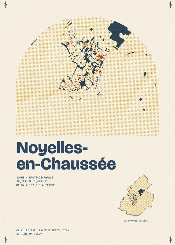 Affiche de Noyelles-en-Chaussée, calculée par 123-fr d'après l'IGN