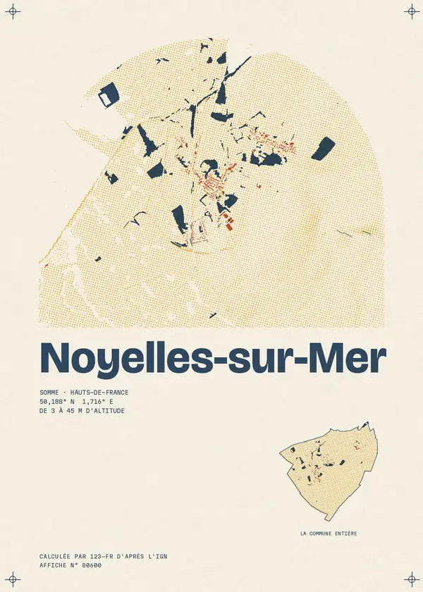 Affiche de Noyelles-sur-Mer, calculée par 123-fr d'après l'IGN