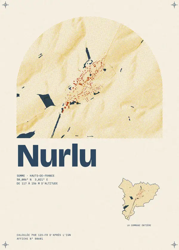 Affiche de Nurlu, calculée par 123-fr d'après l'IGN
