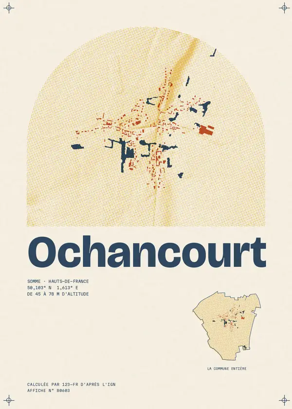 Affiche de Ochancourt, calculée par 123-fr d'après l'IGN