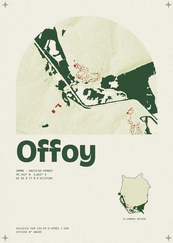 Affiche de Offoy, calculée par 123-fr d'après l'IGN