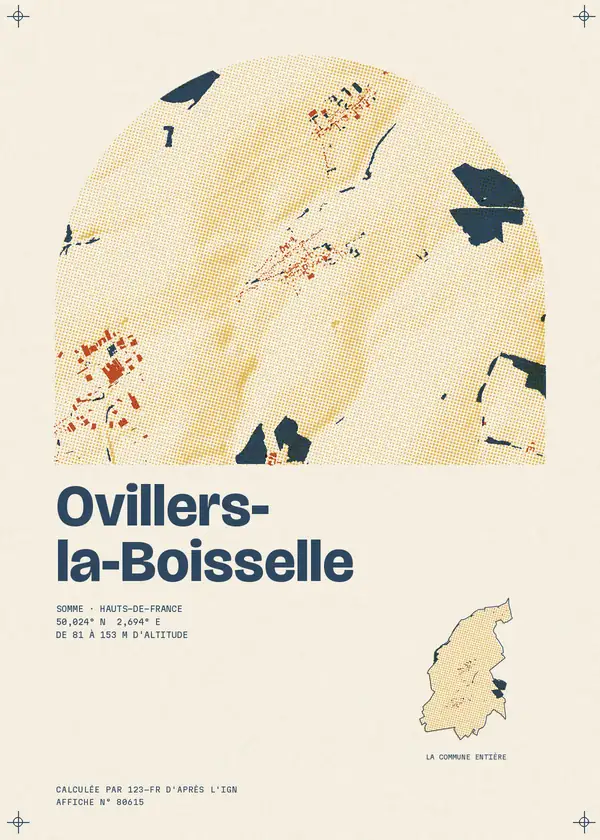 Affiche de Ovillers-la-Boisselle, calculée par 123-fr d'après l'IGN
