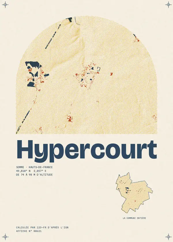 Affiche de Hypercourt, calculée par 123-fr d'après l'IGN