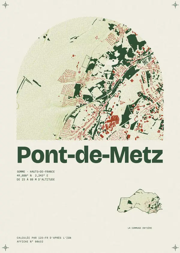 Affiche de Pont-de-Metz, calculée par 123-fr d'après l'IGN