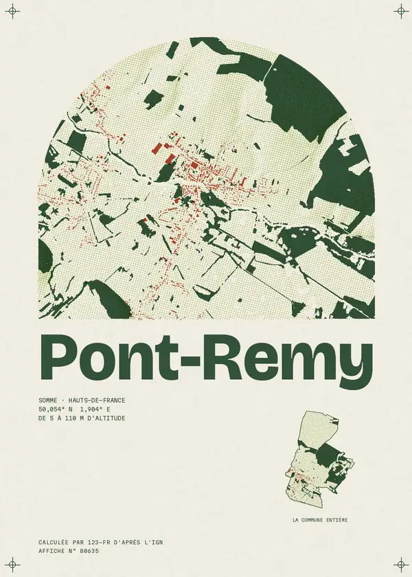 Affiche de Pont-Remy, calculée par 123-fr d'après l'IGN