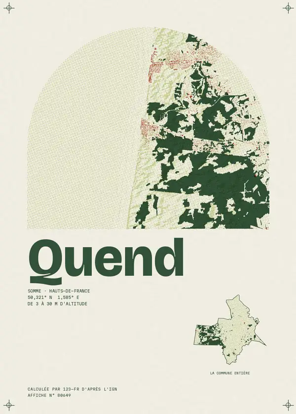 Affiche de Quend, calculée par 123-fr d'après l'IGN