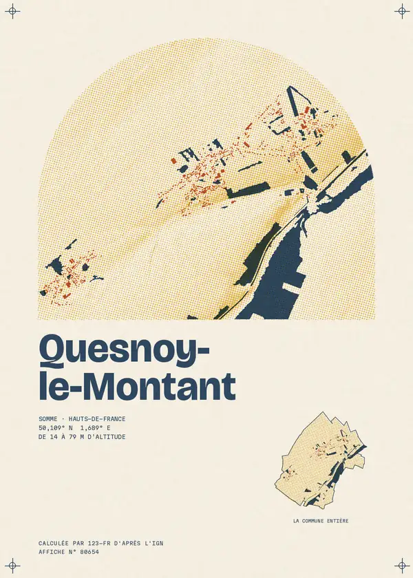 Affiche de Quesnoy-le-Montant, calculée par 123-fr d'après l'IGN