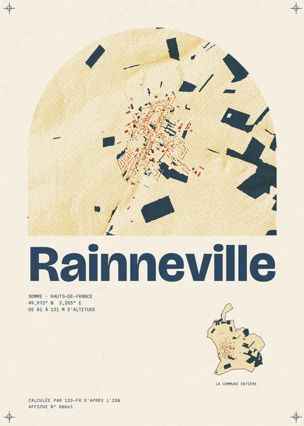 Affiche de Rainneville, calculée par 123-fr d'après l'IGN